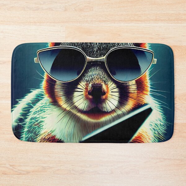 Item preview, a squirrel wearing sunglasses and reading a book designed and sold by DesignAtYO.