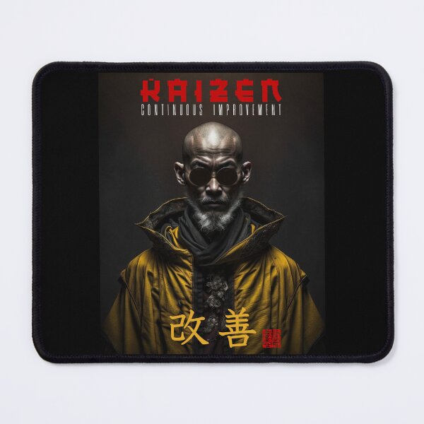 Item preview, Tibetan Cyberpunk Futuristic Monk – Kaizen Continuous Improvement Japanese Kanji designed and sold by MadeByRobots.
