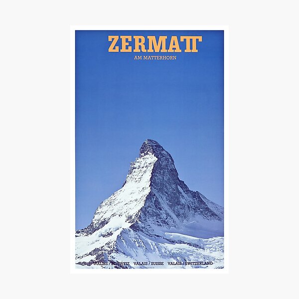 Item preview, Zermatt am Matterhorn,Valais, Switzerland, Ski Poster designed and sold by BokeeLee.