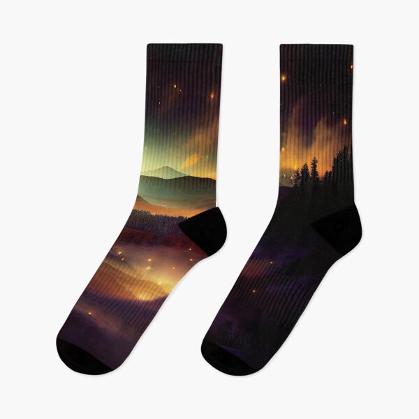 Item preview, a painting of a night sky with stars and lights designed and sold by DesignAtYO.