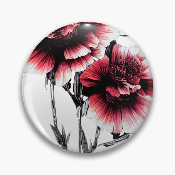 Artikelvorschau, two red and white flowers on a white background entworfen und verkauft von DesignAtYO.