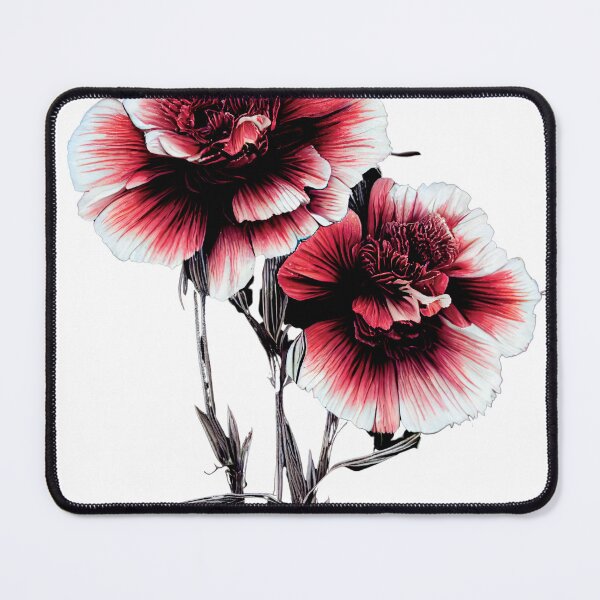 Item preview, two red and white flowers on a white background designed and sold by DesignAtYO.