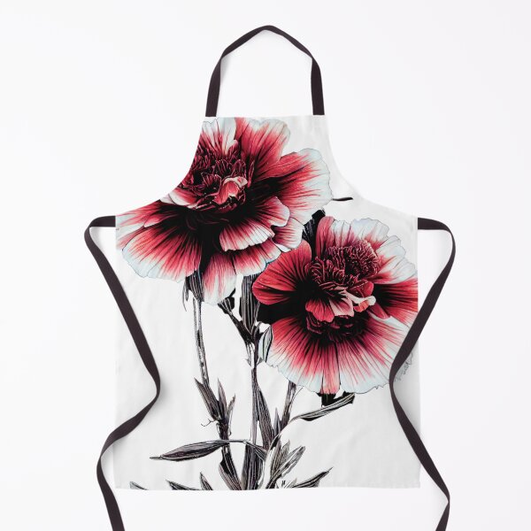 Item preview, two red and white flowers on a white background designed and sold by DesignAtYO.