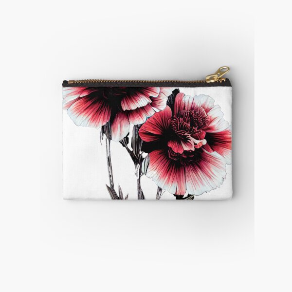 Item preview, two red and white flowers on a white background designed and sold by DesignAtYO.