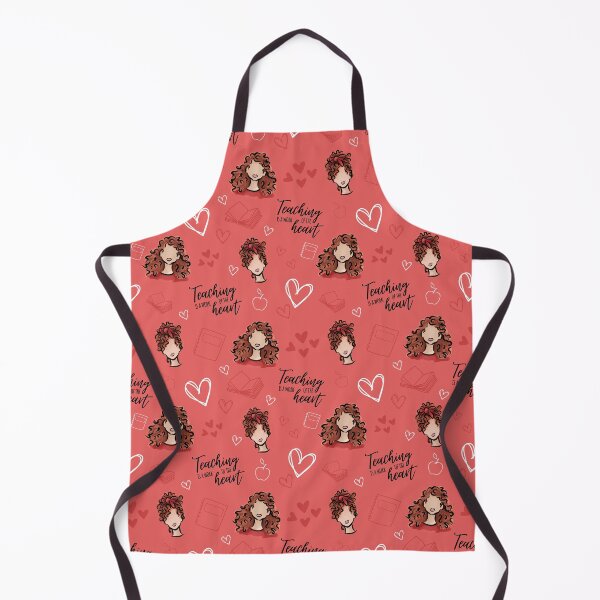 Item preview, Teaching is a Work of the Heart (Red) designed and sold by Curly-Cuties.