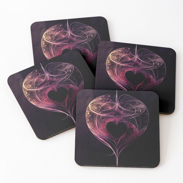 Item preview, a heart shaped object on a black background designed and sold by DesignAtYO.
