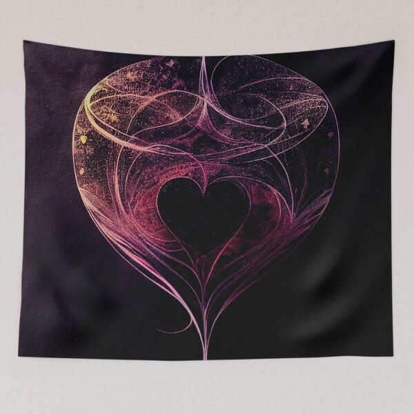 Item preview, a heart shaped object on a black background designed and sold by DesignAtYO.