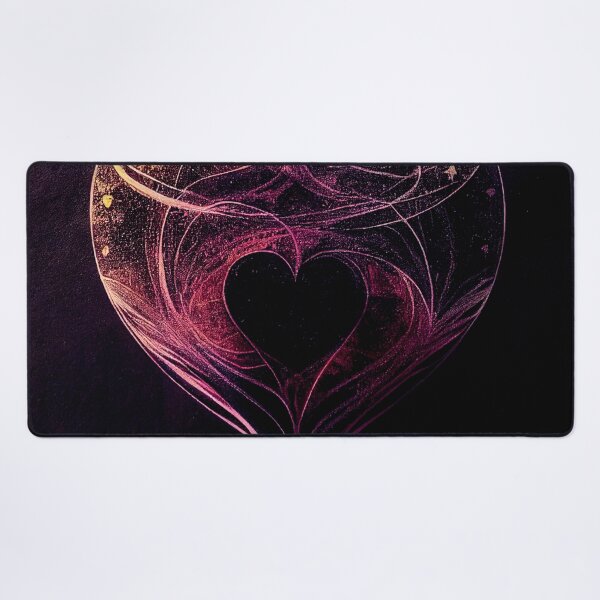 Item preview, a heart shaped object on a black background designed and sold by DesignAtYO.