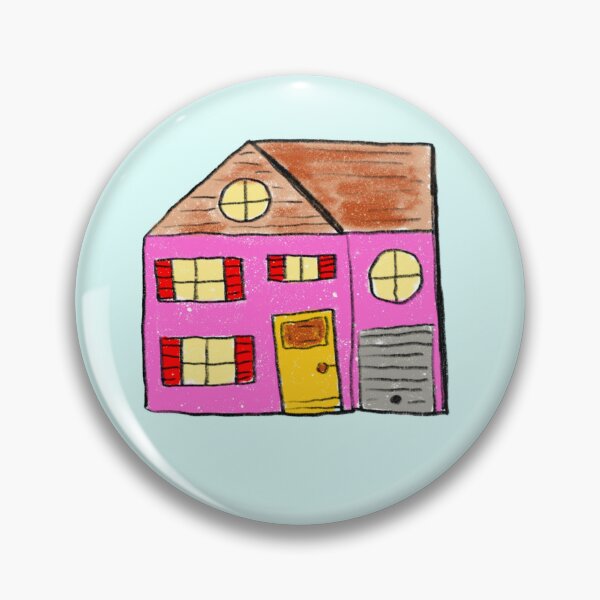 Item preview, Pink House Yellow Door Illustration designed and sold by luxelle2k.