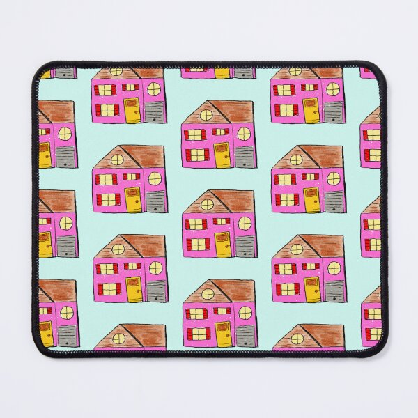 Item preview, Pink House Yellow Door Illustration designed and sold by luxelle2k.