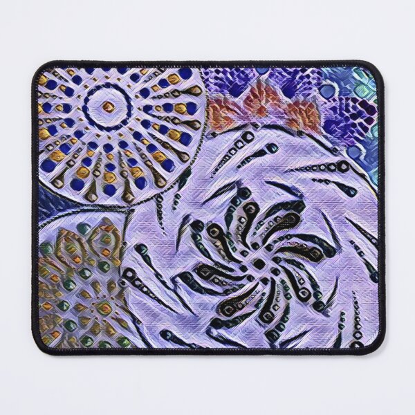 Artikelvorschau, Mandala-Collage auf Glas Blue Storm entworfen und verkauft von Dotplayin.