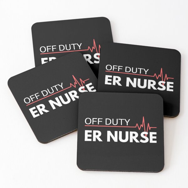 Item preview, Off Duty ER Nurse Heartbeat Design, Funny Summer Nursing Quotes Gifts designed and sold by PrintOfi.