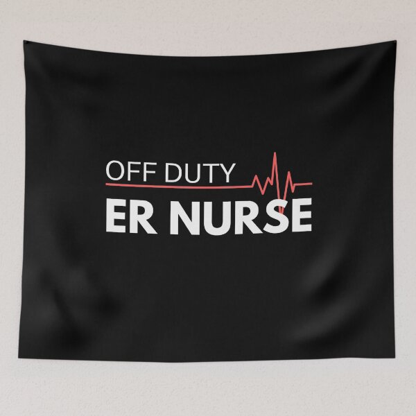 Item preview, Off Duty ER Nurse Heartbeat Design, Funny Summer Nursing Quotes Gifts designed and sold by PrintOfi.