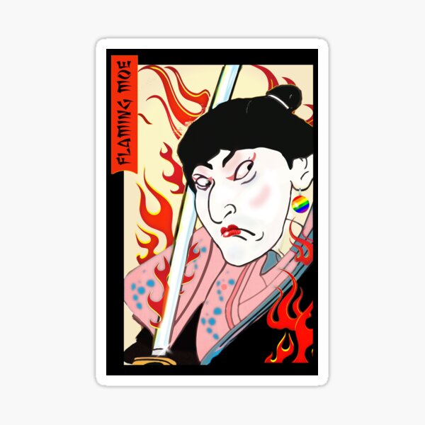 Flaming Moe. Sticker