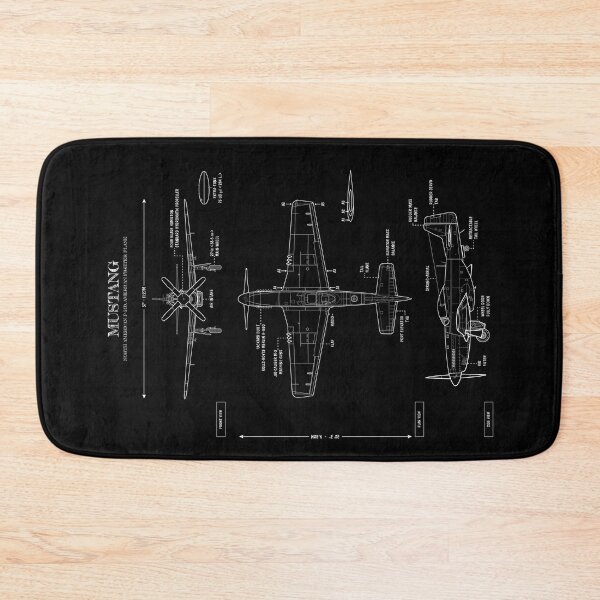 Item preview, Mustang: North American P-51D (White Stencil - No Background) designed and sold by BGALAXY.
