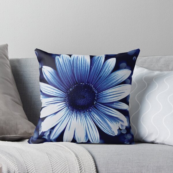 Item preview, a close up of a blue and white flower designed and sold by DesignAtYO.