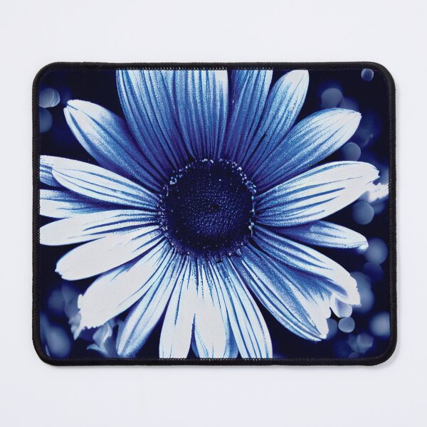 Item preview, a close up of a blue and white flower designed and sold by DesignAtYO.