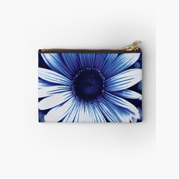 Item preview, a close up of a blue and white flower designed and sold by DesignAtYO.