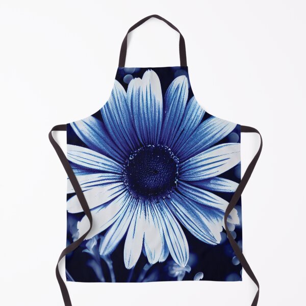 Item preview, a close up of a blue and white flower designed and sold by DesignAtYO.