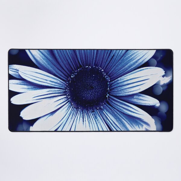Item preview, a close up of a blue and white flower designed and sold by DesignAtYO.