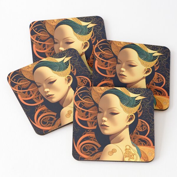 Item preview, Narada - Woman in mechanical geometric art style designed and sold by Djantrix.