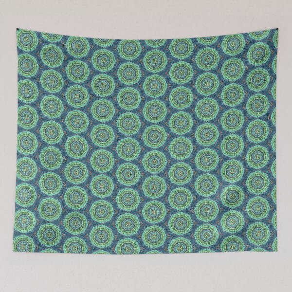 Item preview, Geometric Blue/Green Mandala designed and sold by ScienceHeartCo.