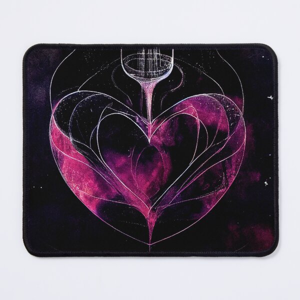 Item preview, a drawing of a wine glass in the shape of a heart designed and sold by DesignAtYO.