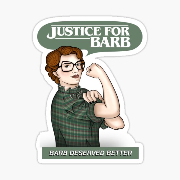 Justice for Bob, Barb, and Mews | Stranger Things Sticker for Sale by  Katie Lutterschmidt