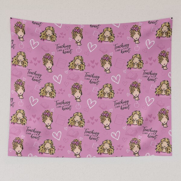 Item preview, Teaching is a Work of the Heart (Blonde) designed and sold by Curly-Cuties.