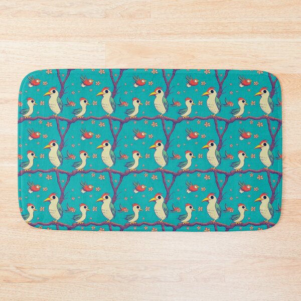 Item preview, Birdies - Cute Cartoon Birds on Blue designed and sold by Fine Prints.