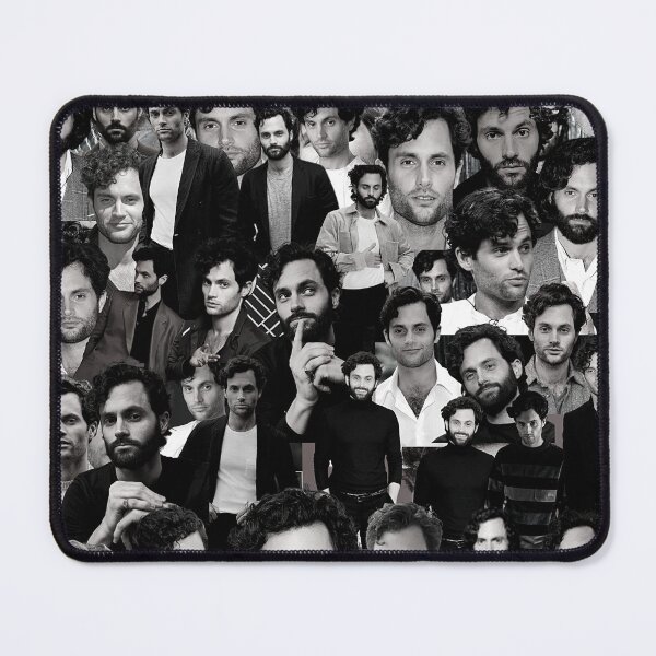 Item preview, Penn Badgley American actor Black and White Aesthetic Collage - 2 designed and sold by creativille.