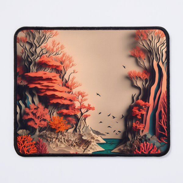 Item preview, Coral Mountains in Paper art style designed and sold by FormFinder.