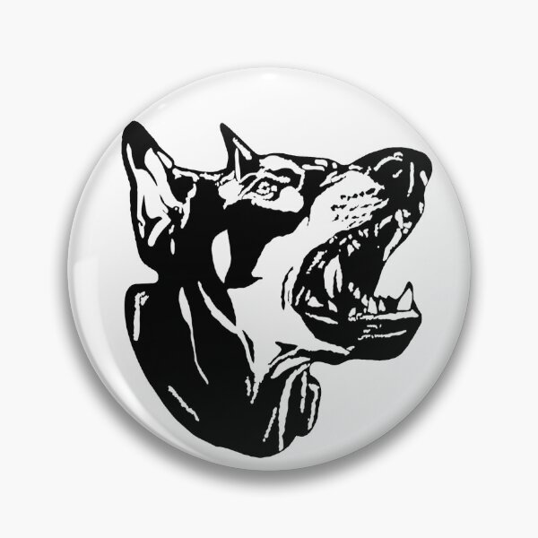 Item preview, Barking Doberman in Black and White designed and sold by Leafpig.