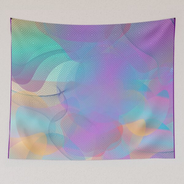 Item preview, Abstract gradient shapes with grids and patterns designed and sold by TenderSoar.