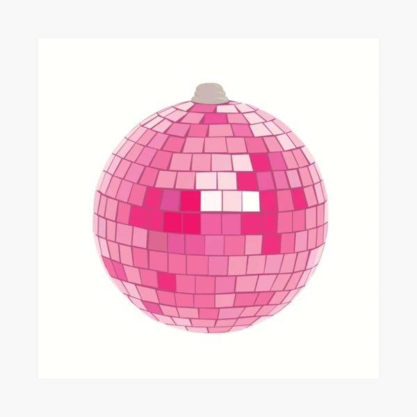 Pink Sparkly Disco Ball | Art Board Print