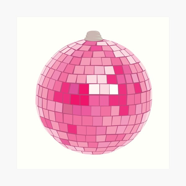 Pink Sparkly Disco Ball | Art Board Print