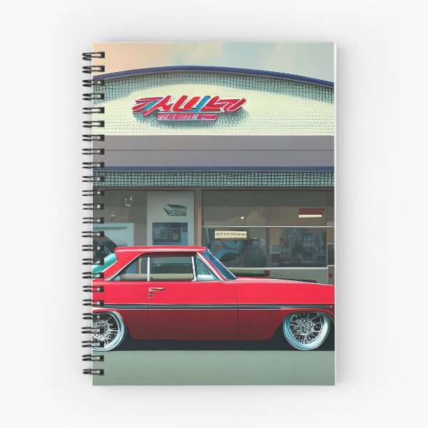 Artikelvorschau, Red Rocket 90er Retro-Auto-Kunst, Automobil-Dekor, Oldtimer entworfen und verkauft von theretropitstop.