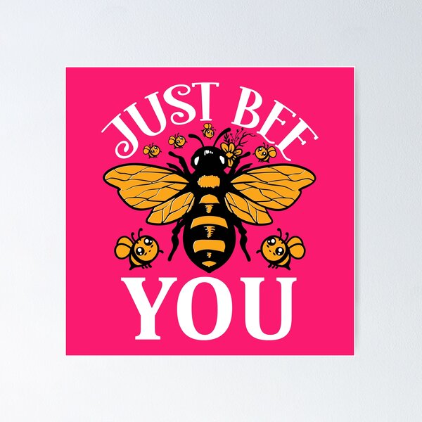 Item preview, Cita inspiradora Just Bee You, rosa designed and sold by sweetbelle.