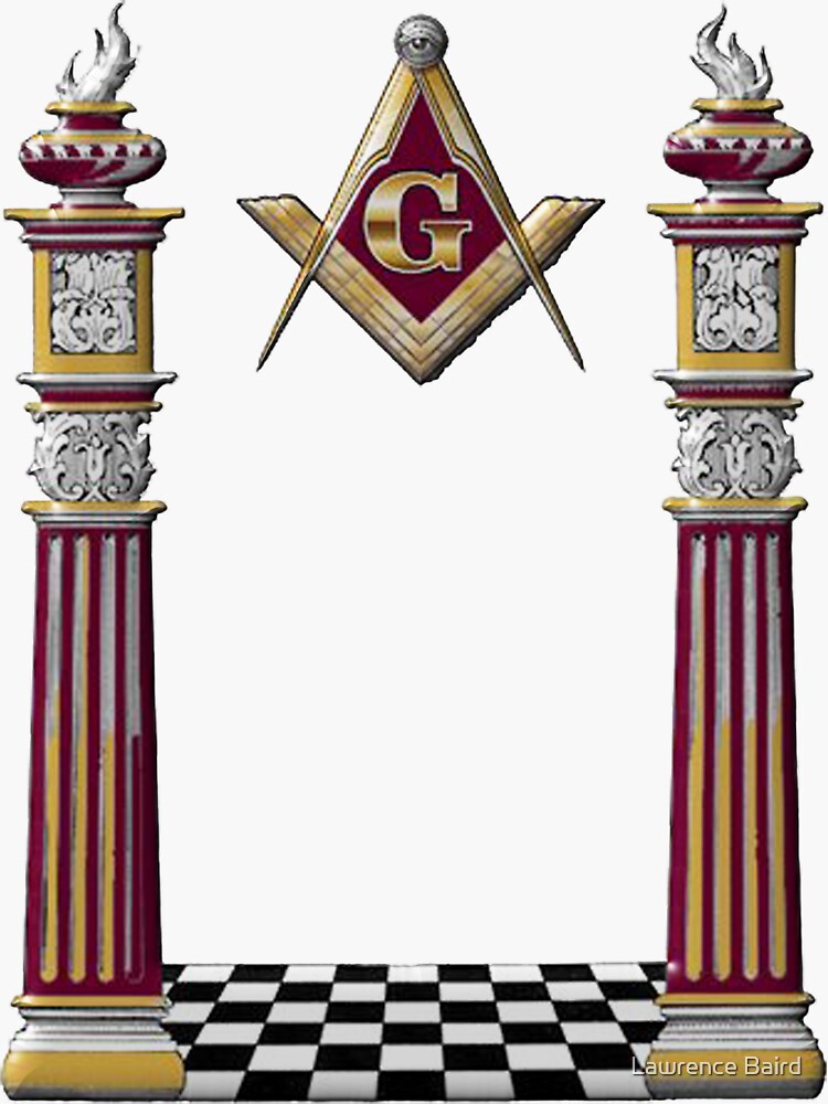 "Masonic Pillars" Sticker for Sale by lawrencebaird Redbubble
