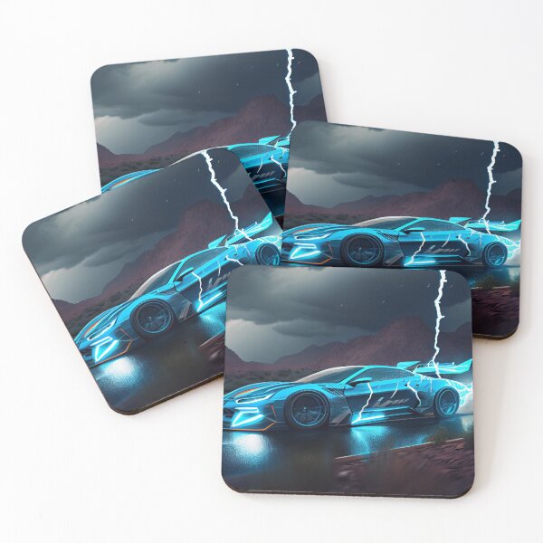 Item preview, Sports car under thunderstorm VII designed and sold by BelowHorizon.