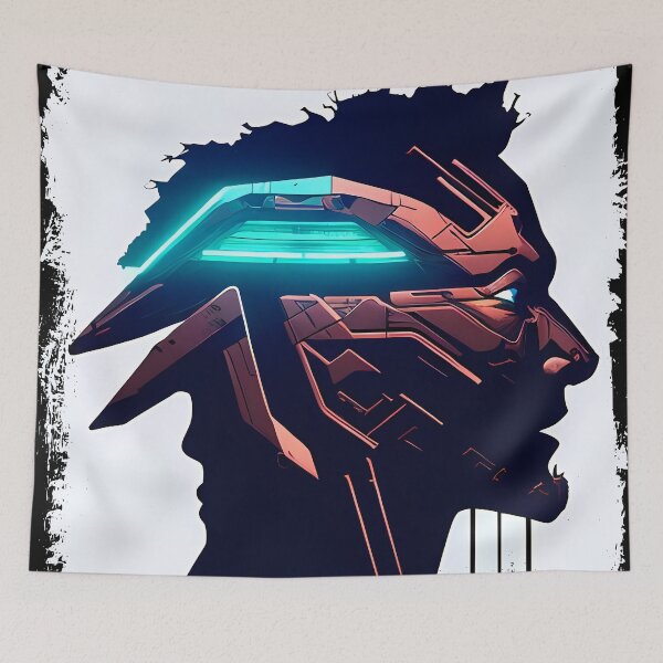 Item preview, Sobek Egyptian Crocodile God Cyberpunk Sticker Design: Merge Ancient Mythology with Futuristic Tech! designed and sold by Mytho Merch.