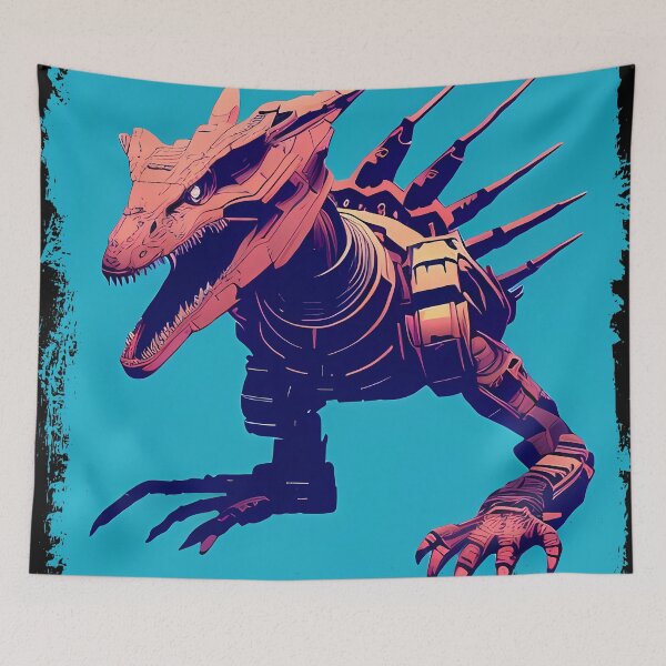 Item preview, Sobek Egyptian Crocodile God Cyberpunk Sticker Design: Merge Ancient Mythology with Futuristic Tech! designed and sold by Mytho Merch.