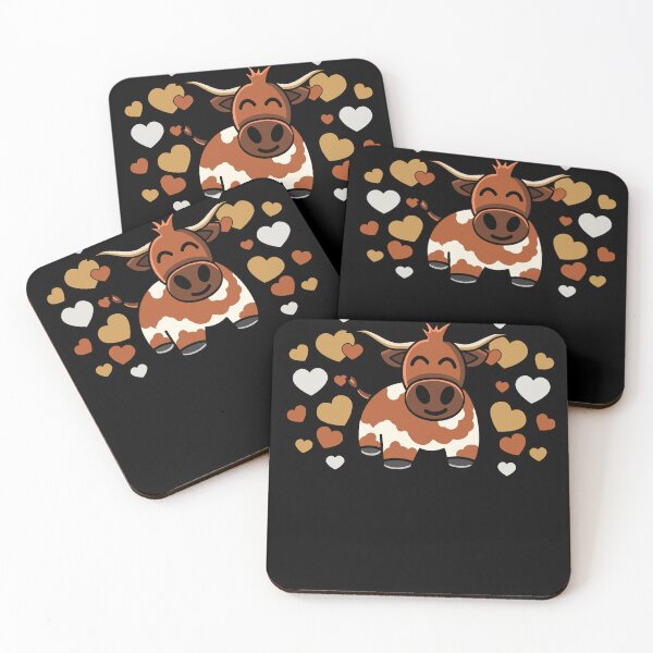 Item preview, Longhorn Cow Surrounded By Hearts designed and sold by eternallygifted.