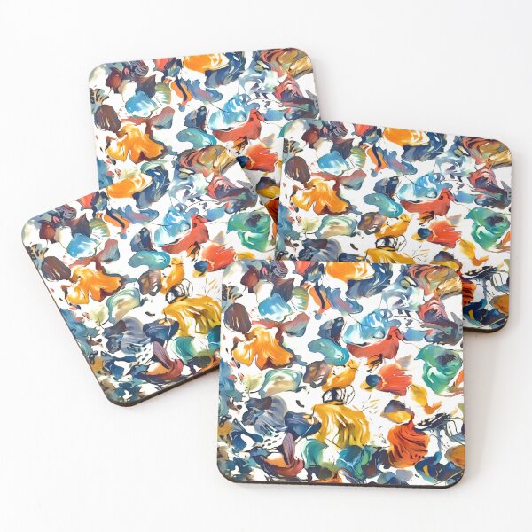 Item preview, Bright colourful abstract art flowers  designed and sold by Inktown.