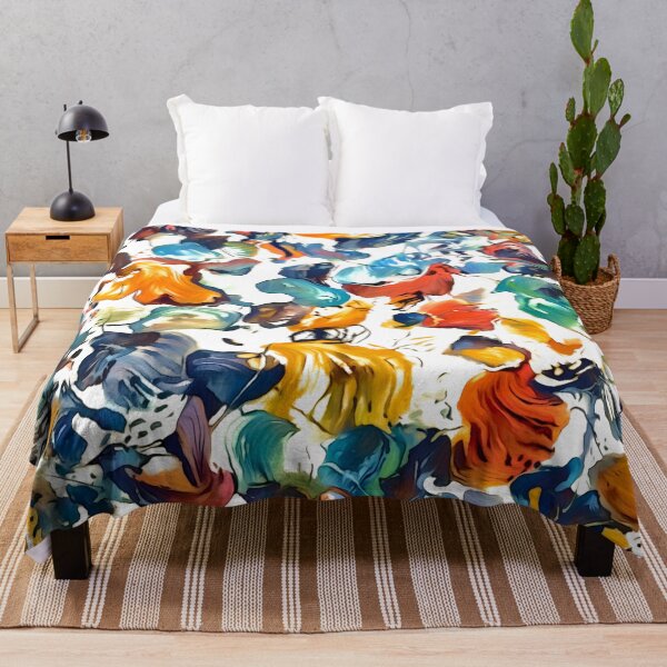 Item preview, Bright colourful abstract art flowers  designed and sold by Inktown.