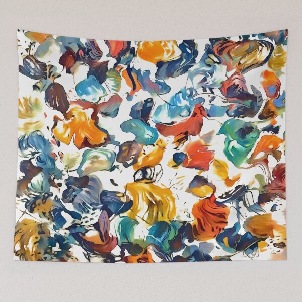 Item preview, Bright colourful abstract art flowers  designed and sold by Inktown.