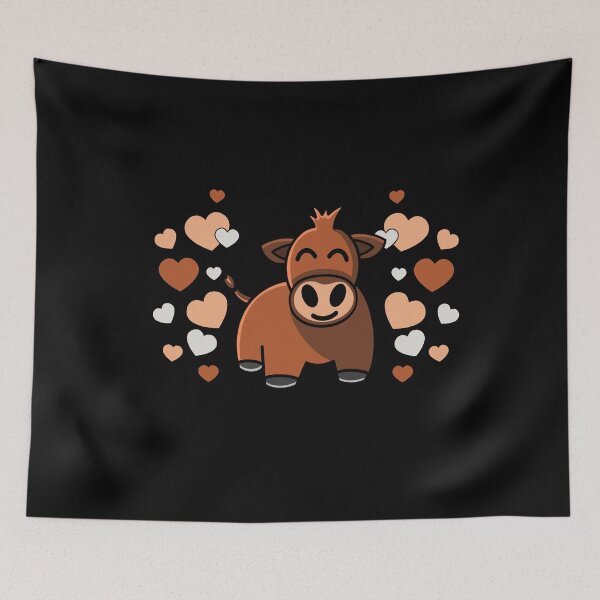 Item preview, Red Angus Cow Surrounded By Hearts designed and sold by eternallygifted.