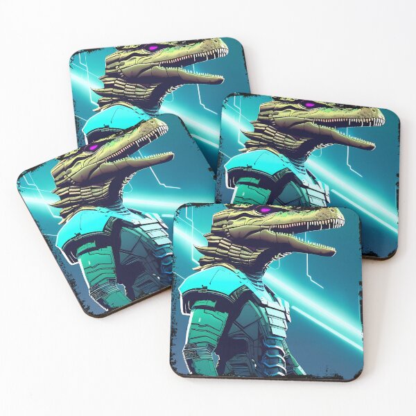Item preview, Sobek Egyptian Crocodile God Cyberpunk Sticker Design: Merge Ancient Mythology with Futuristic Tech! designed and sold by Mytho Merch.