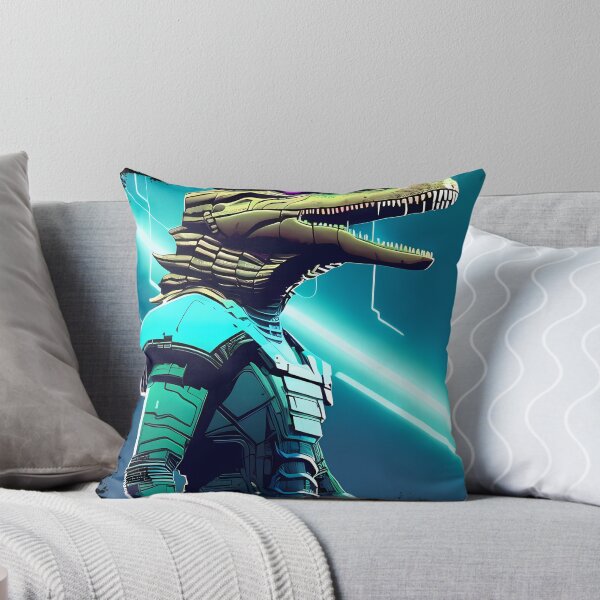Item preview, Sobek Egyptian Crocodile God Cyberpunk Sticker Design: Merge Ancient Mythology with Futuristic Tech! designed and sold by Mytho Merch.