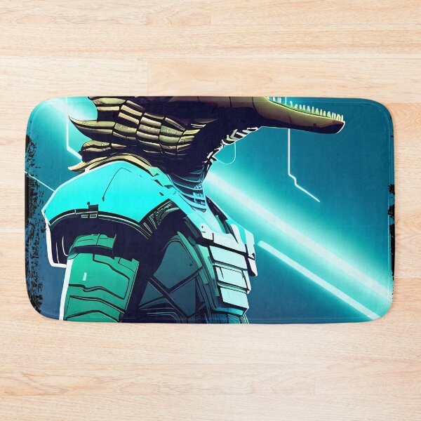 Item preview, Sobek Egyptian Crocodile God Cyberpunk Sticker Design: Merge Ancient Mythology with Futuristic Tech! designed and sold by Mytho Merch.